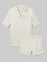 Women's Satin Jacquard Pajama Top & Short Set