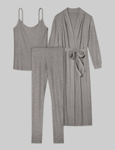 Women's Waffle Lounge Tank, Legging & Robe Set