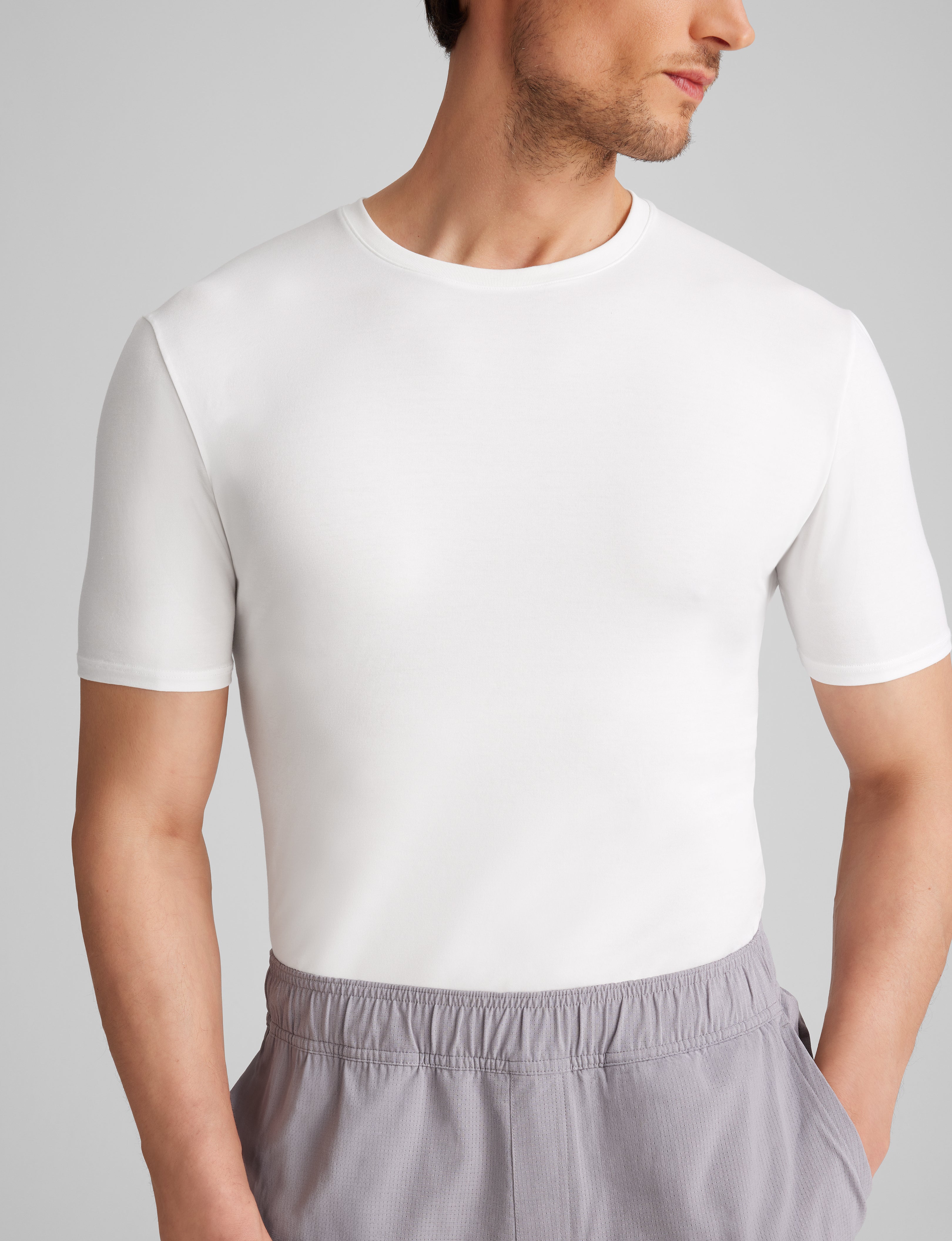 Cool Cotton Crew Neck Stay-Tucked Undershirt