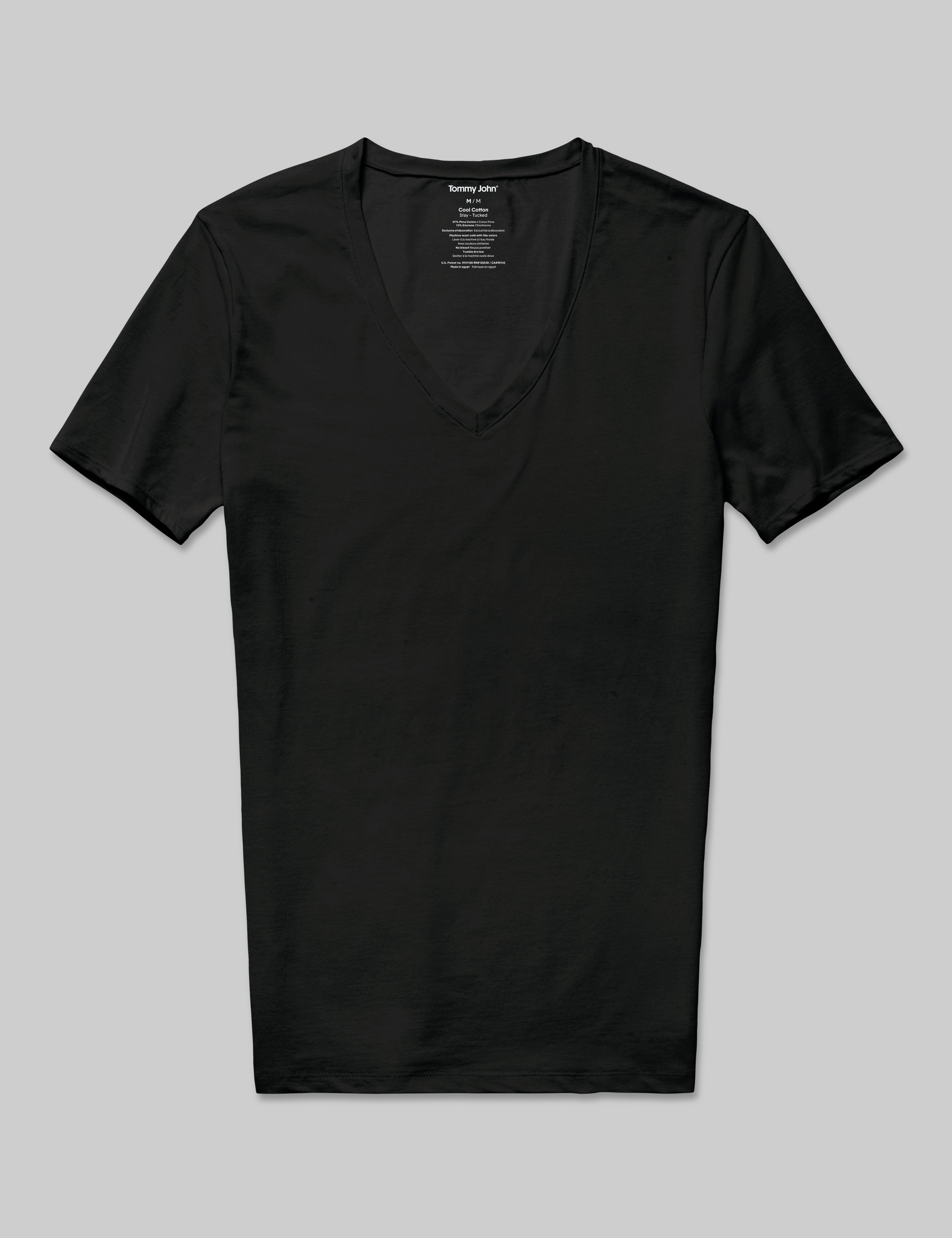 Cool Cotton Deep V-Neck Stay-Tucked Undershirt