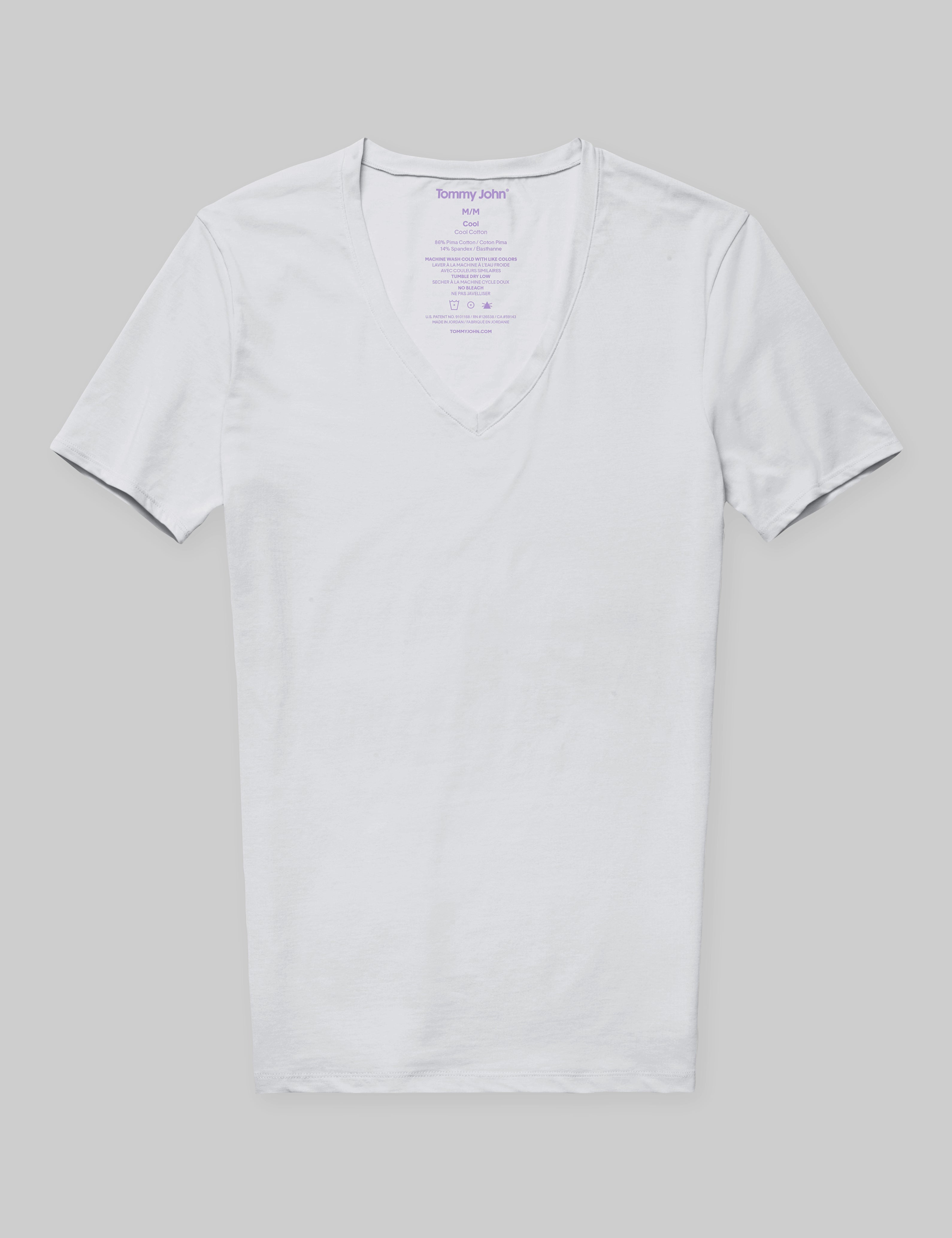 Cool Cotton Deep V-Neck Stay-Tucked Undershirt