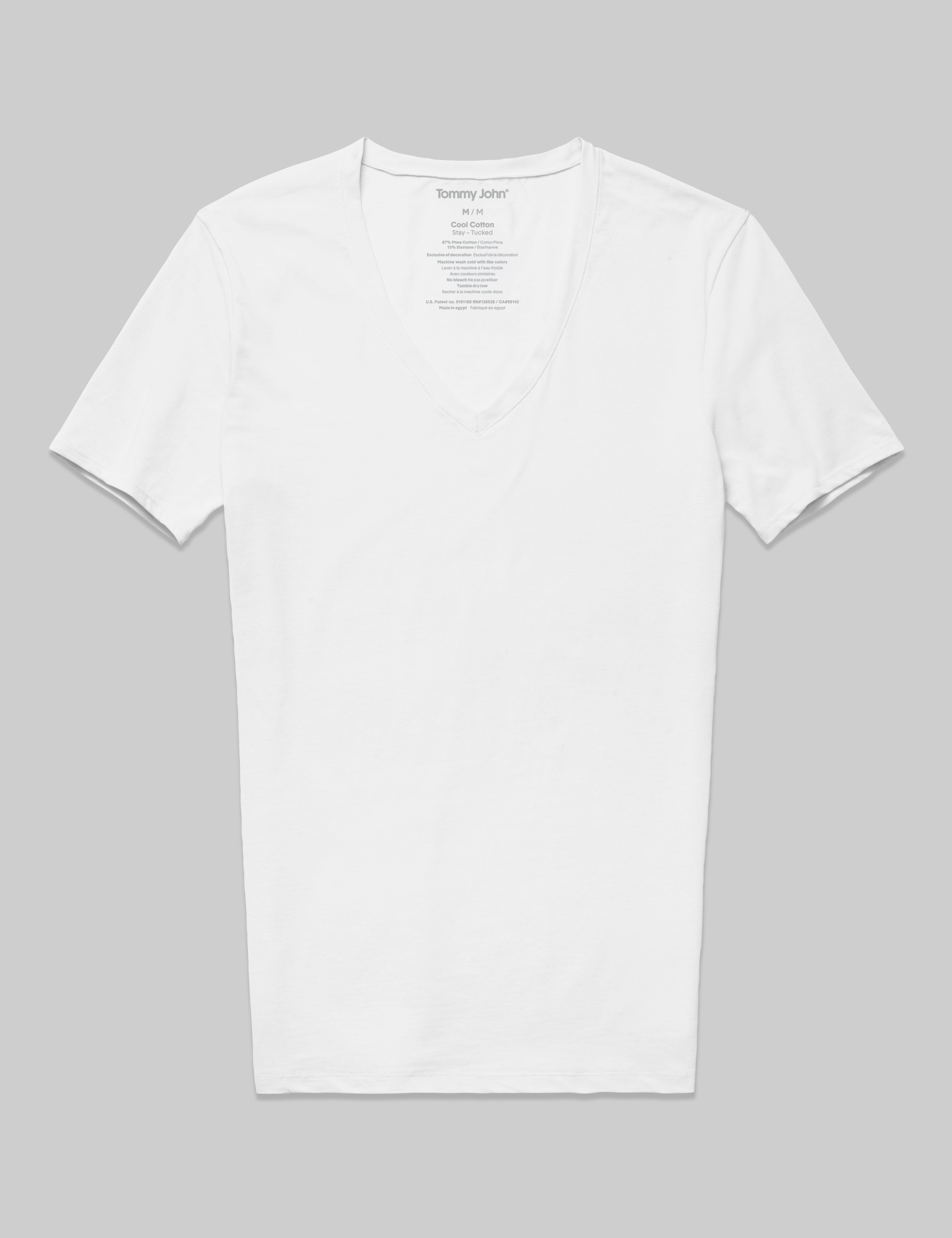 Cool Cotton Deep V-Neck Stay-Tucked Undershirt