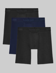 Second Skin Luxe Rib Boxer Brief 8" (3-Pack)