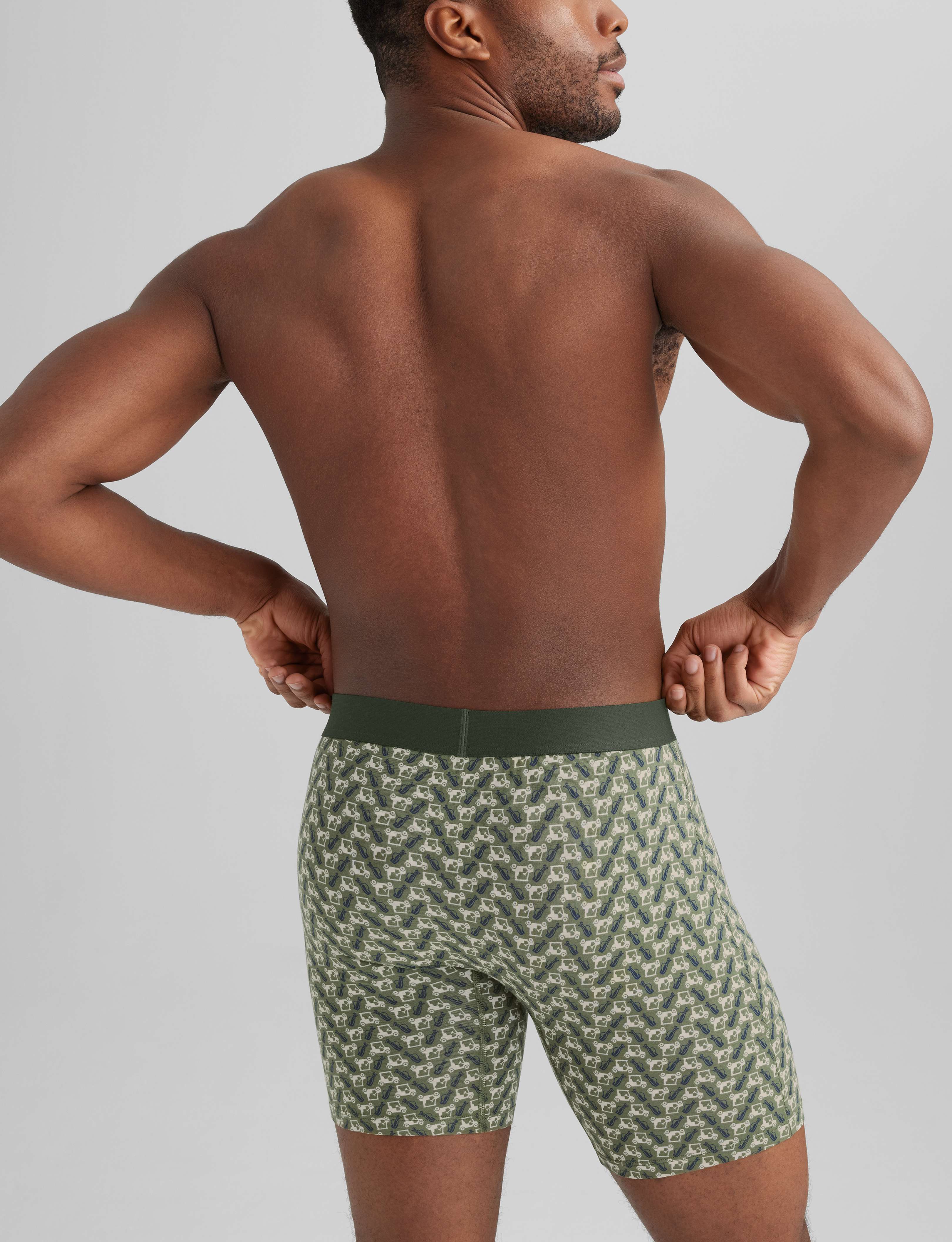 Cool Cotton Mid-Length Boxer Brief 6"