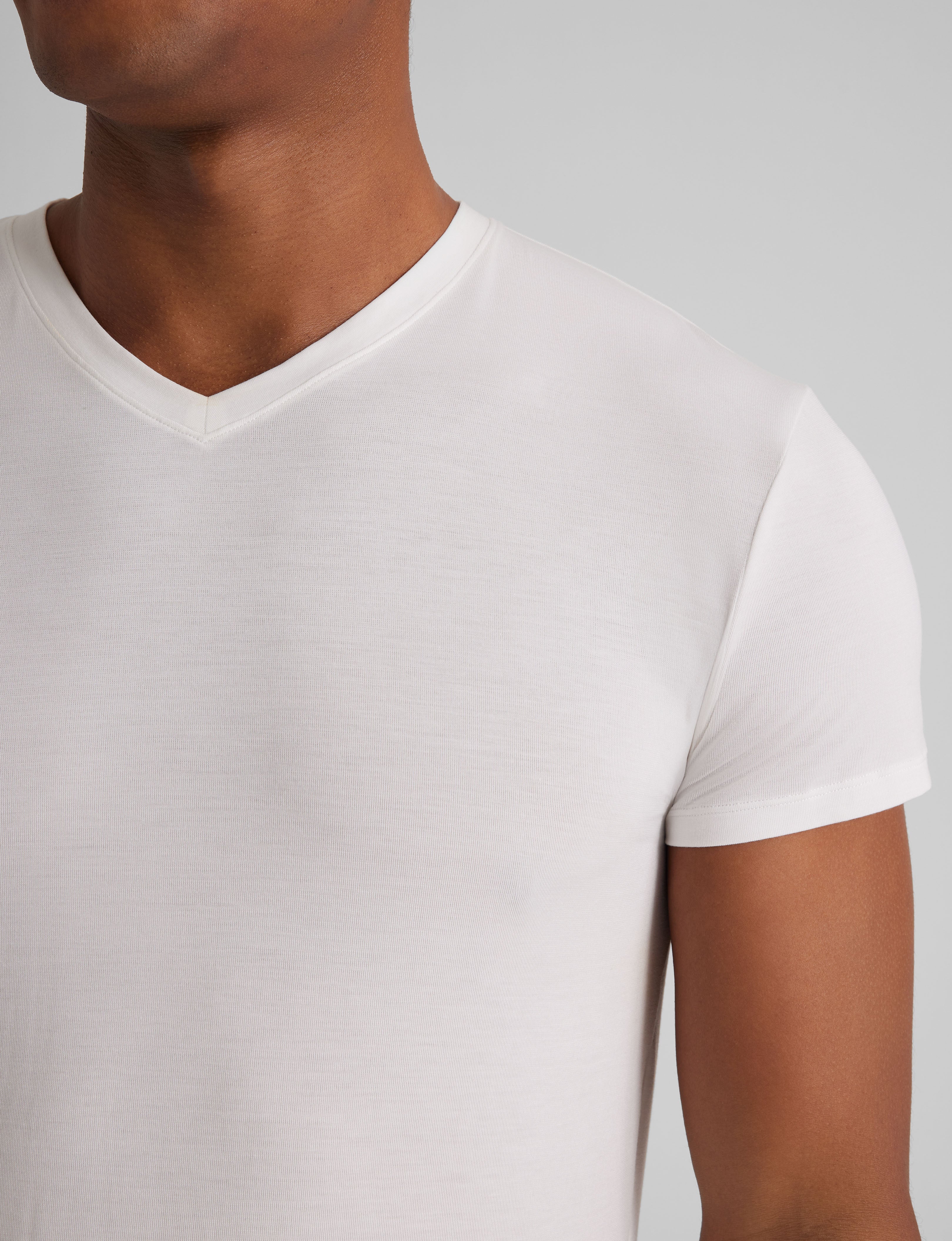 Second Skin High V-Neck Modern Fit Undershirt (6-Pack)