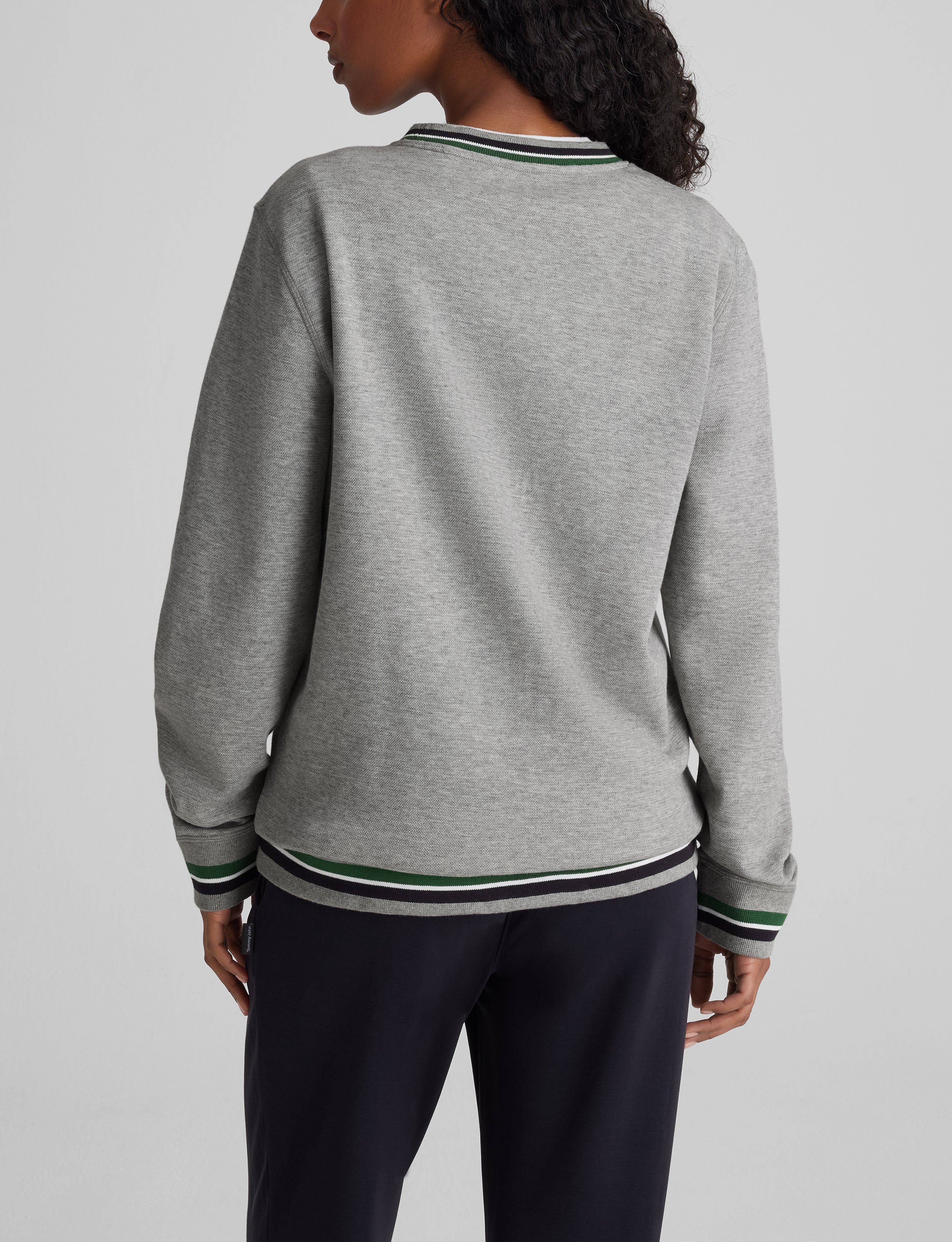 Varsity Stripe Crewneck Sweatshirt