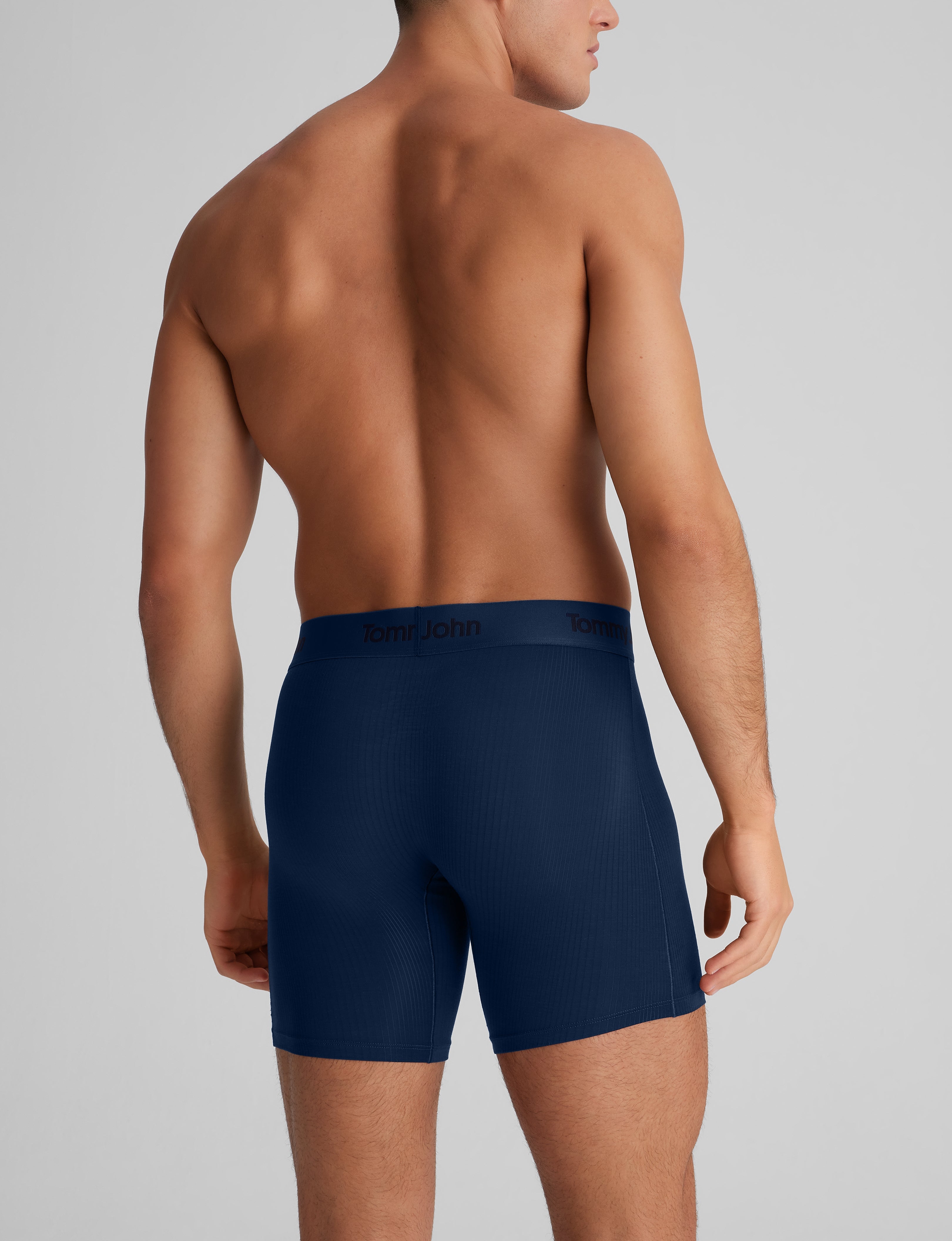 Second Skin Luxe Rib Mid-Length Boxer Brief 6" (3-Pack)