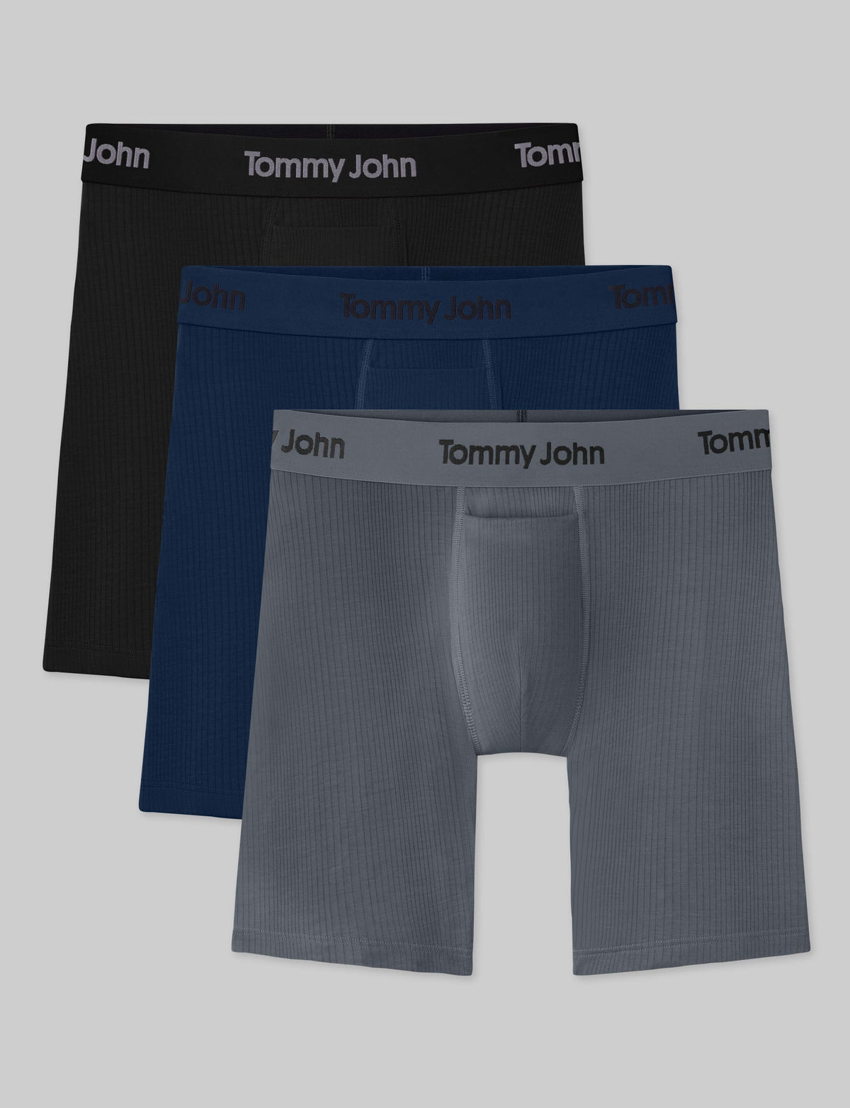 Second Skin Luxe Rib Boxer Brief 8" (3-Pack)