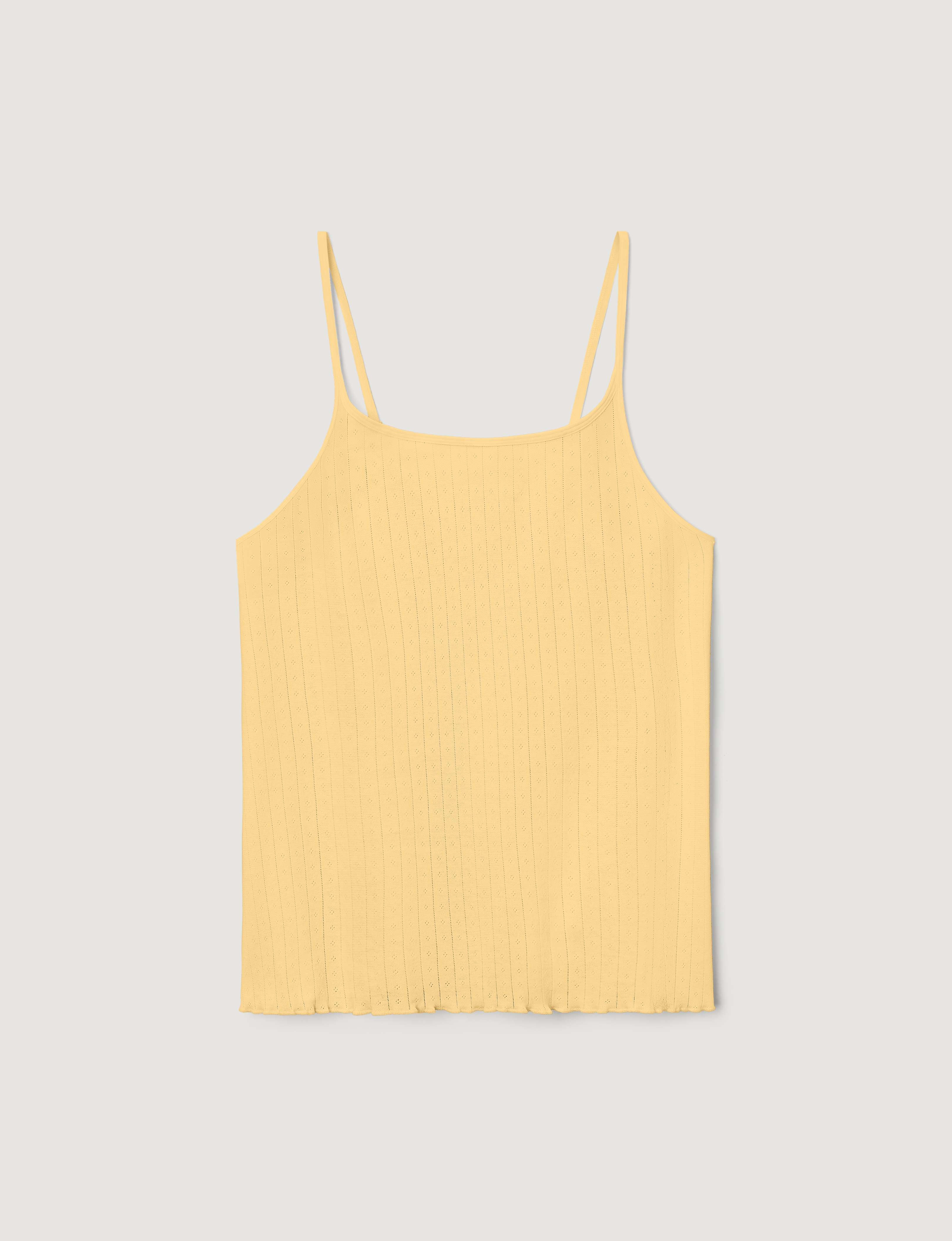 Women's Cotton Pointelle Rib Camisole