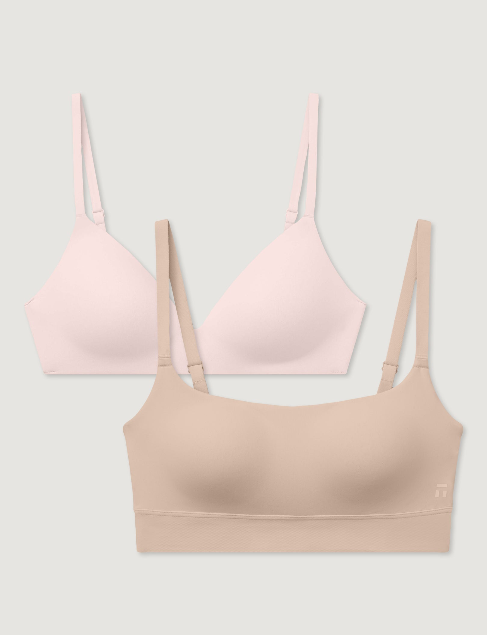 Second Skin Wireless T-Shirt Bra & Light Support Bra (2-Pack)
