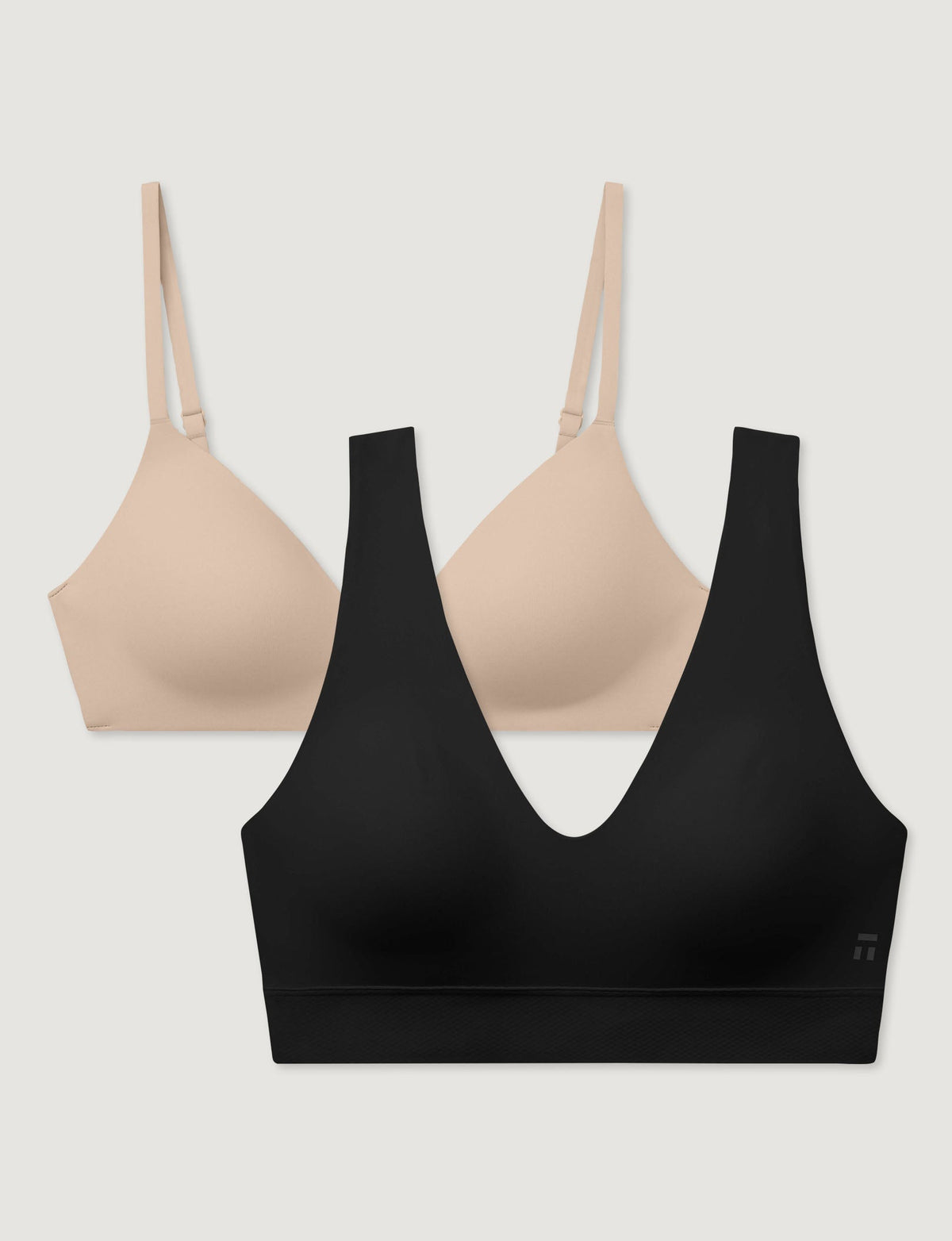 Second Skin Wireless T-Shirt Bra & Pullover V-Neck Bra (2-Pack)