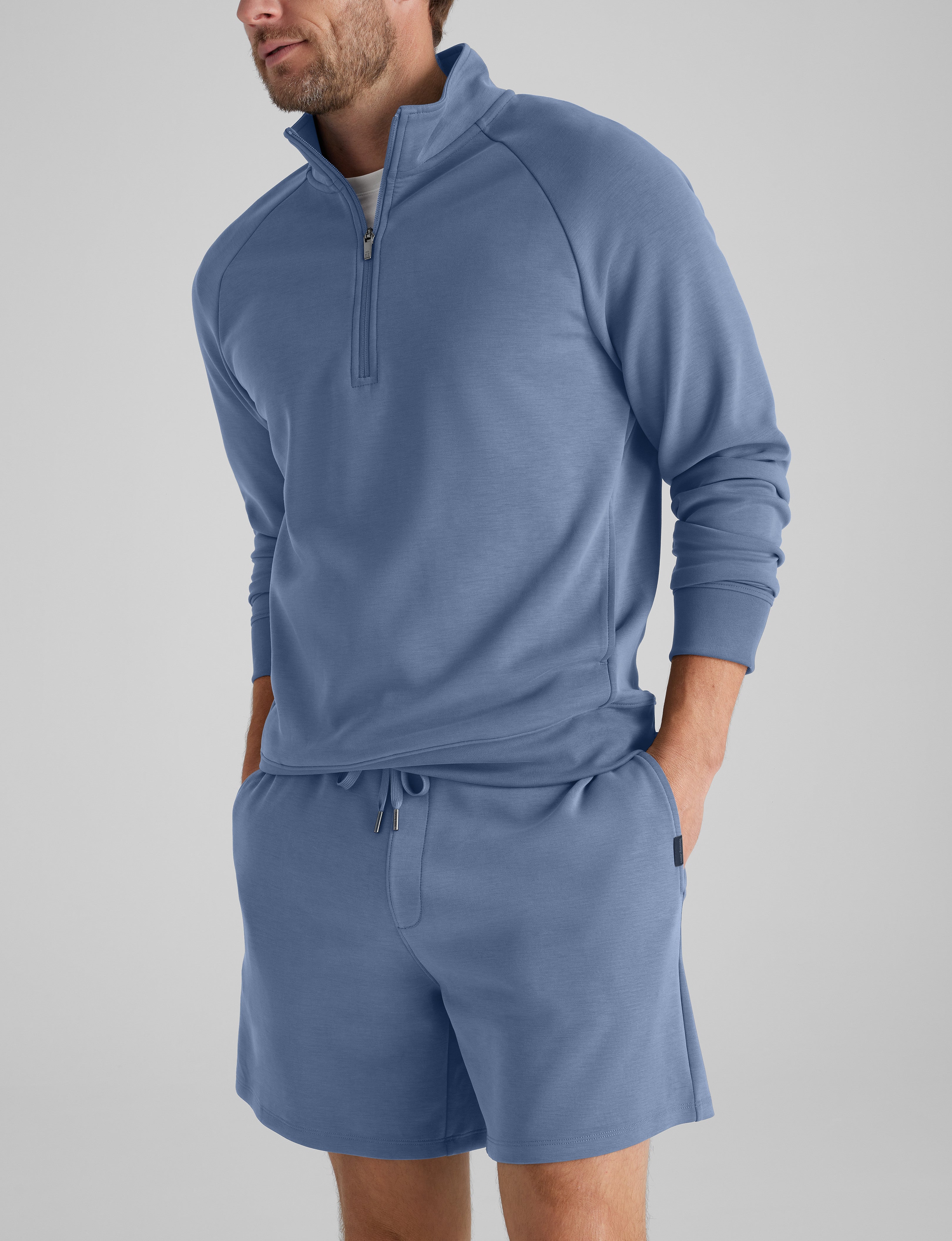 Luxe Traveler Knit Quarter Zip & Short Set