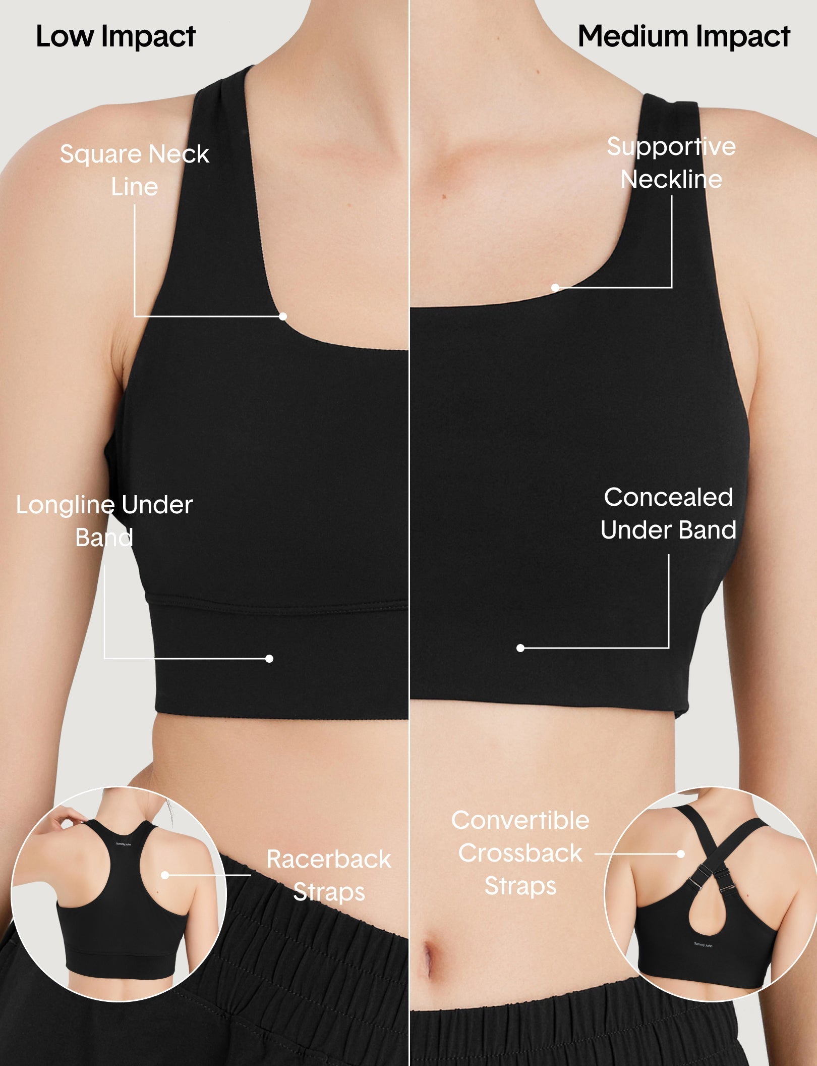 Low Impact Racerback Sports Bra (2-Pack)